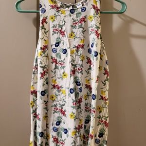 SOLD Floral white tank top